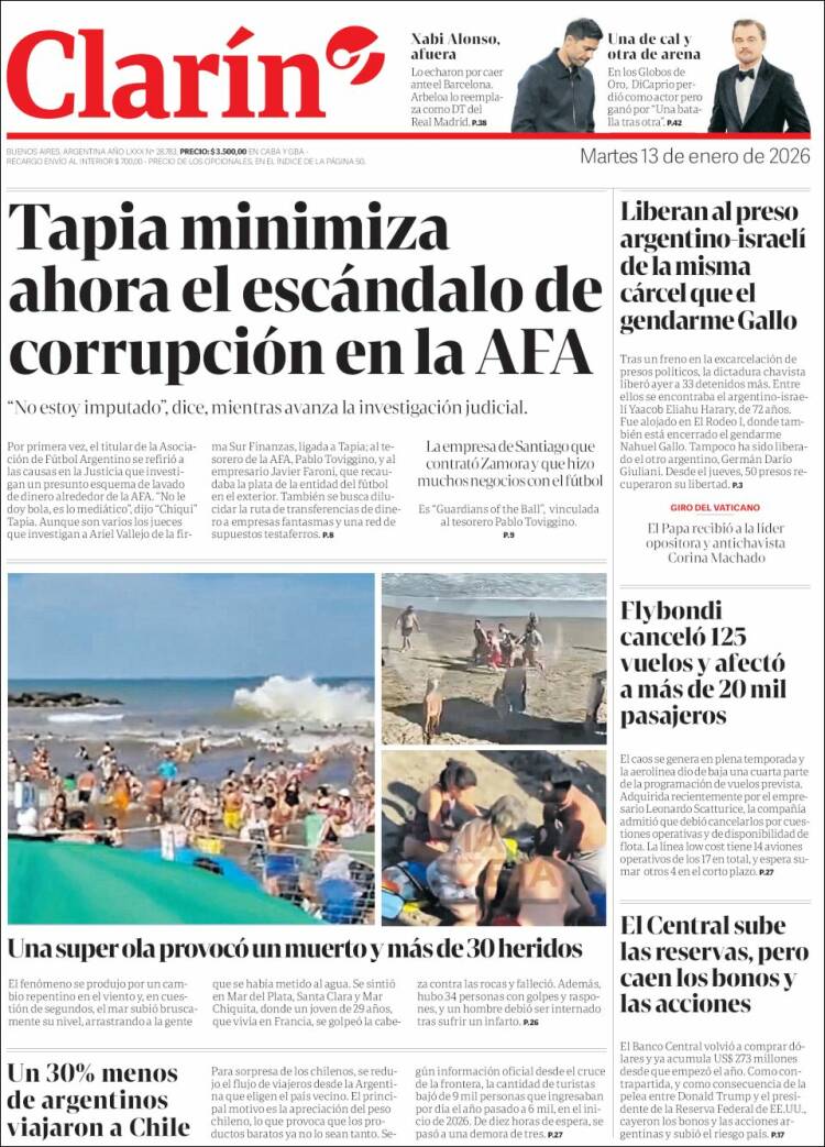 Tapa de diario